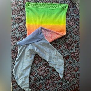 Blankie tails, ombré rainbow sparkly mermaid tail blanket